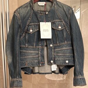 Alexander McQueen Blue Denim Jacket